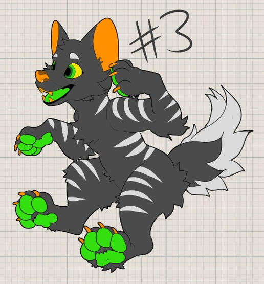 Stripey Halloween hyena